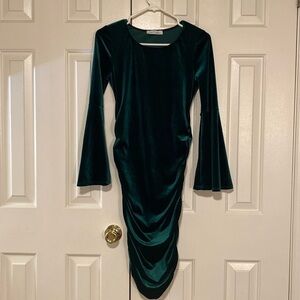 My Bump Green Velvet Dress Size Small in Like New Condition